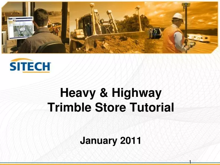 heavy highway trimble store tutorial