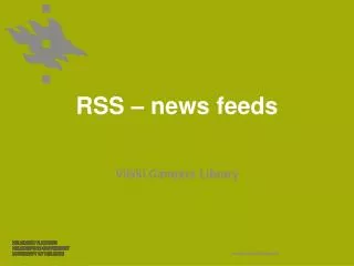 RSS – news feeds