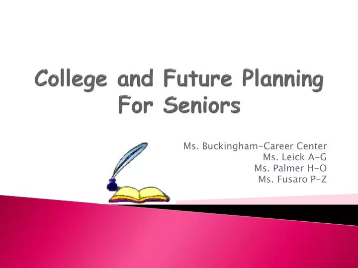college and future planning for s eniors