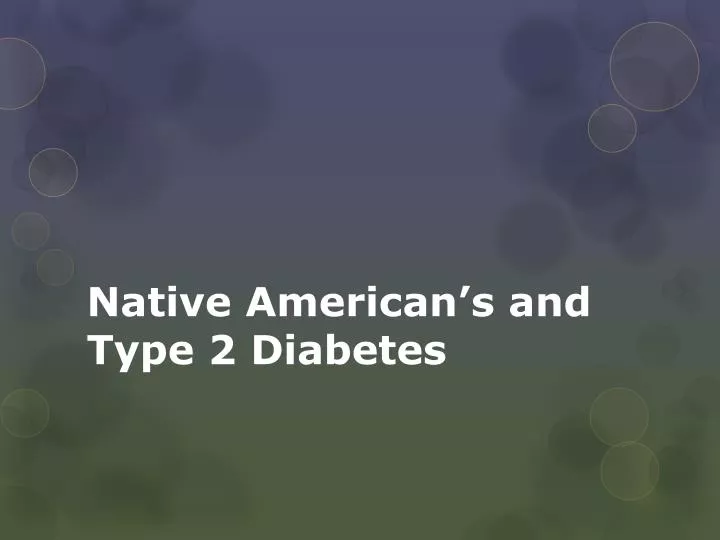 native american s and type 2 diabetes
