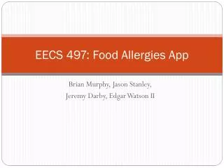 EECS 497: Food Allergies App