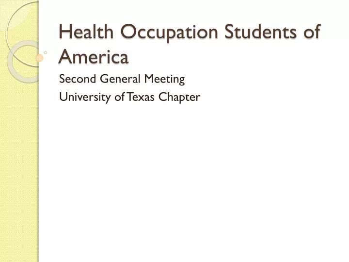 health occupation students of america