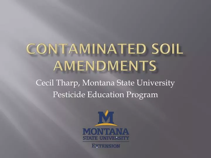 contaminated soil amendments