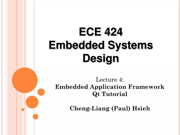 lecture 4 embedded application framework qt tutorial cheng liang paul hsieh