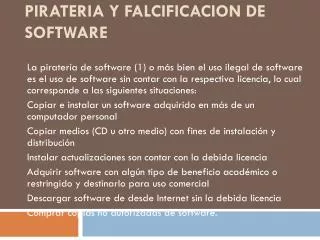pirateria y falcificacion de software