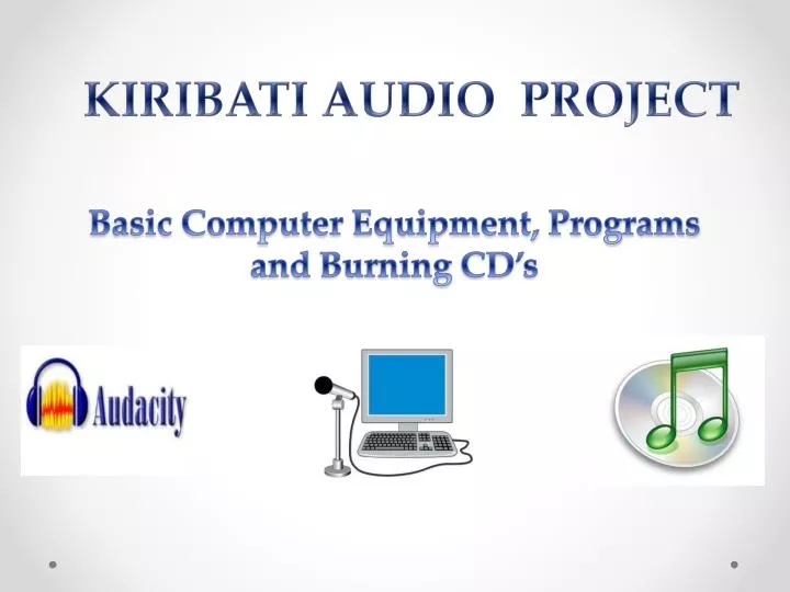 basic computer equipment programs and burning cd s