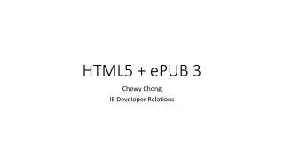 HTML5 + ePUB 3