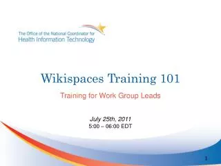 Wikispaces Training 101