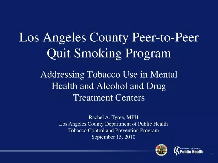 los angeles county peer to peer quit smoking program
