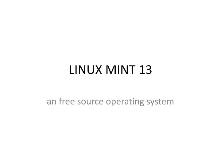 linux mint 13