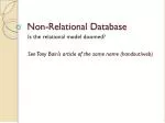 Non-Relational Database - slide 1