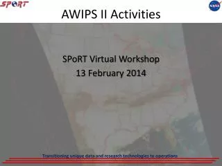 AWIPS II Activities