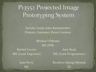 P13552 Projected Image Prototyping System