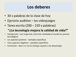 los deberes