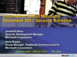 Information About Microsoft December 2011 Security Bulletins
