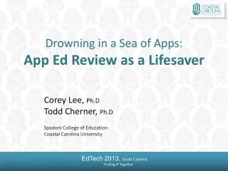 Drowning in a Sea of Apps: App Ed Review as a Lifesaver