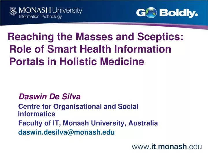 reaching the masses and sceptics role of smart health information portals in holistic medicine