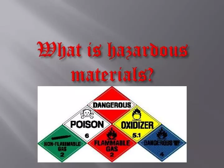 what is hazardous materials