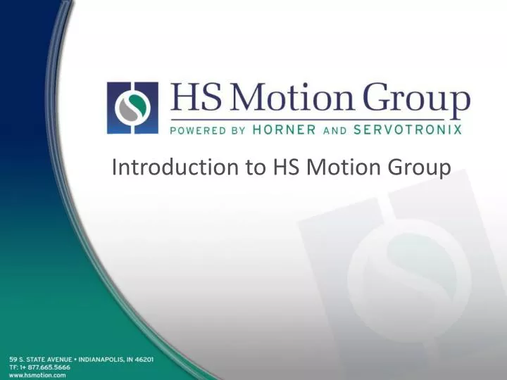 introduction to hs motion group