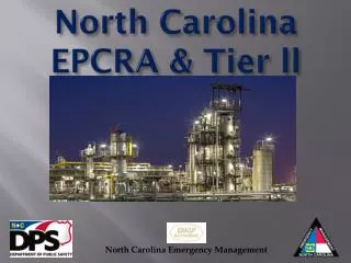 North Carolina EPCRA &amp; Tier ll