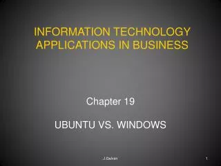 Chapter 19 UBUNTU VS. WINDOWS