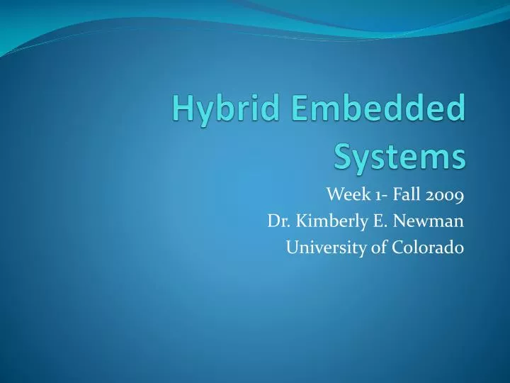 hybrid embedded systems
