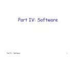 Part IV: Software - slide 1