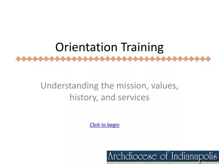 orientation training