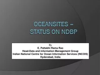 OceanSITES – STATUS on NDBP