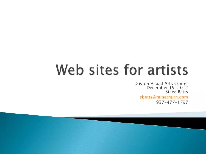 web sites for artists