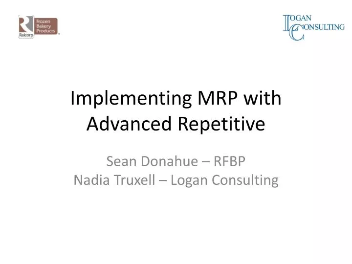 implementing mrp with advanced repetitive