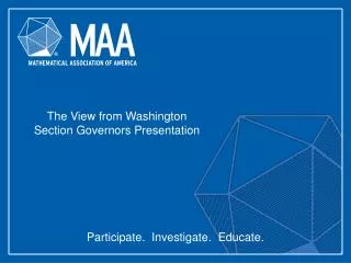 The View from Washington Section Governors Presentation