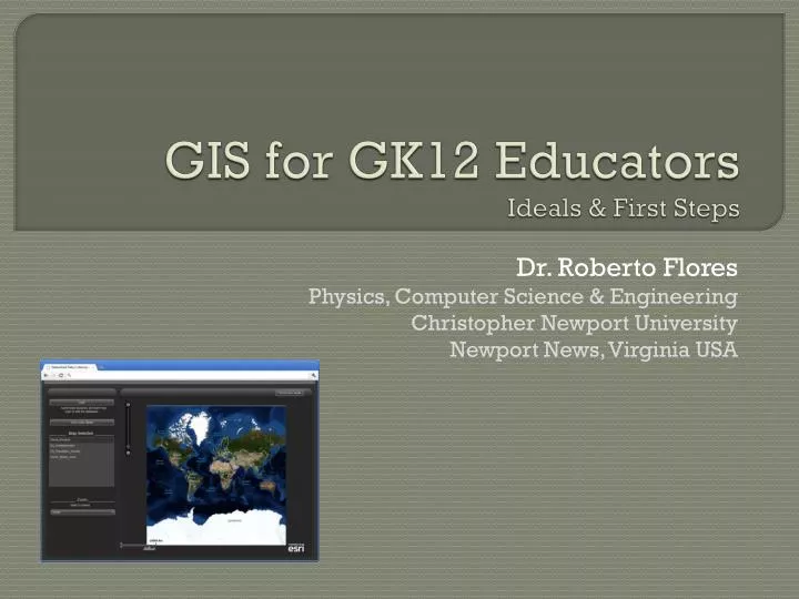 gis for gk12 educators ideals first steps