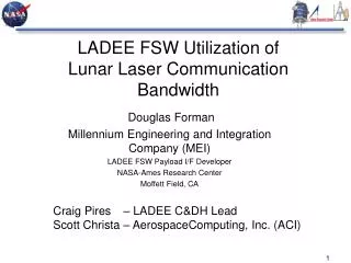 LADEE FSW Utilization of Lunar Laser Communication Bandwidth