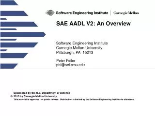 SAE AADL V2: An Overview