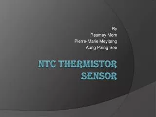 Ntc thermistor sensor