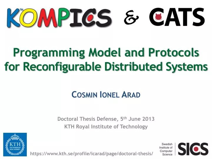 programming model and protocols for reconfigurable distributed systems