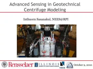 Advanced Sensing in Geotechnical Centrifuge Modeling