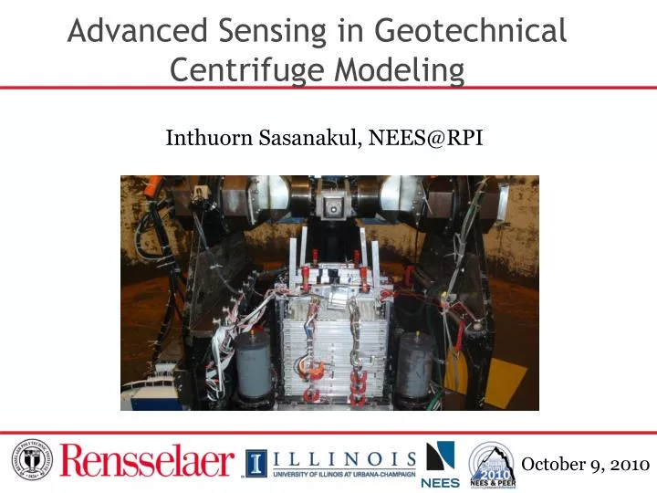 advanced sensing in geotechnical centrifuge modeling