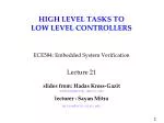 Transforming High-Level Tasks into Low-Level Controls: Hybrid Systems Verification - slide 1