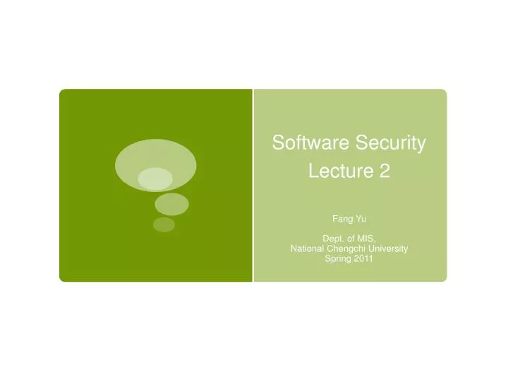 software security lecture 2