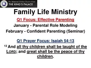 Family Life Ministry