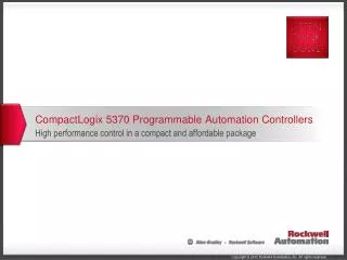 CompactLogix 5370 Programmable Automation Controllers