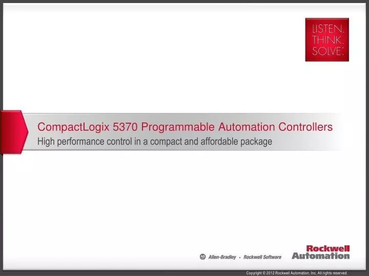 compactlogix 5370 programmable automation controllers