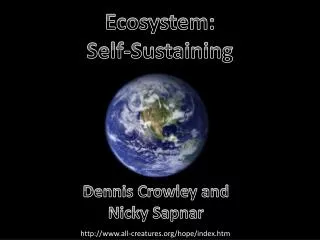 Ecosystem: Self-Sustaining