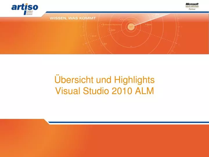 bersicht und highlights visual studio 2010 alm