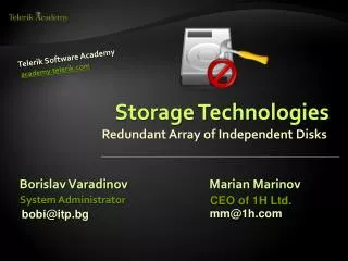 Storage Technologies