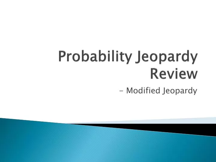 probability jeopardy review