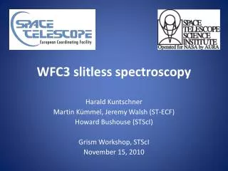 WFC3 slitless spectroscopy