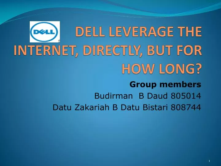 dell leverage the internet directly but for how long